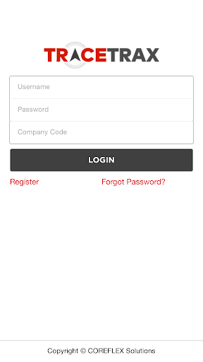 Android application TraceTrax screenshort