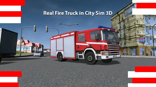 Real FireTruck in City Sim 3D