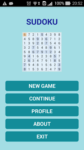 Android application Sudoku screenshort