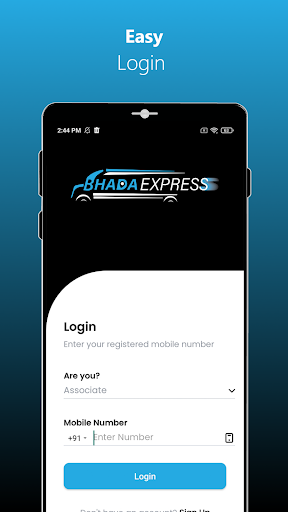 BhadaExpress Associate Partner Screen 2