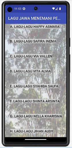 Android application LAGU JAWA MENEMANI PERJALANAN screenshort