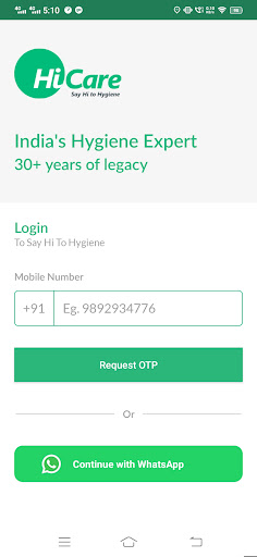 Android application HiCare - Pest Control Services screenshort