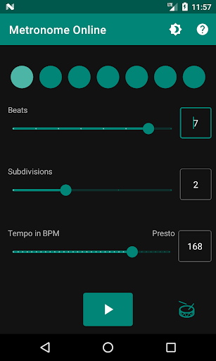 Android application Metronome Online Music Beats screenshort