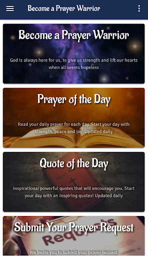 Android application Become a Prayer Warrior screenshort