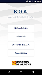 Captura 1 BOA. Boletín Oficial de Aragón android