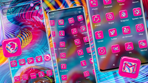 Colorful Waves Theme Screen 3