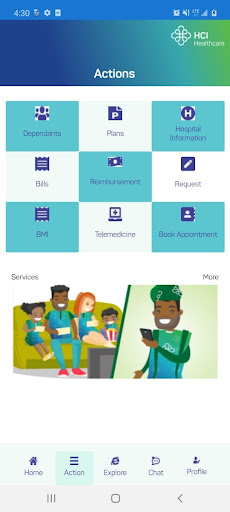 Android application HCI Healthcare screenshort
