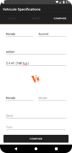Auto Spec World Car Data Specs Screen 2