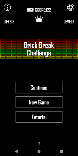 Android application Brick Break Challenge screenshort
