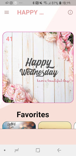 Android application WEDNESDAY TO CELEBRATE LIFE screenshort
