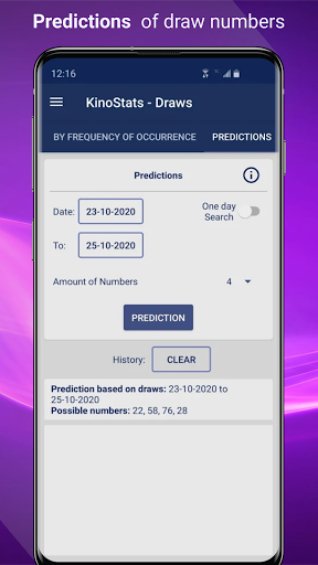 Android application KinoStats - OPAP's Keno Stats screenshort