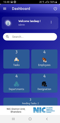 Task Monitoring System Screen 2