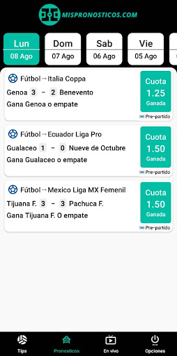 Mis Pronosticos : A Deportivos Screen 3