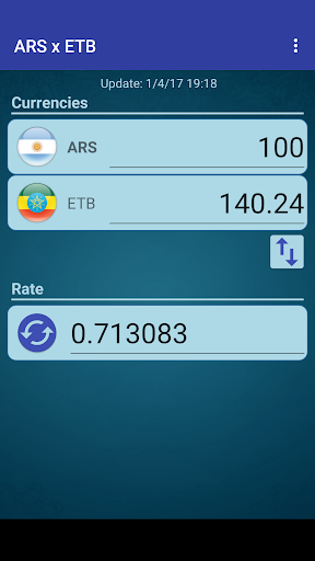 Android application Arg. Peso x Ethiopian Birr screenshort