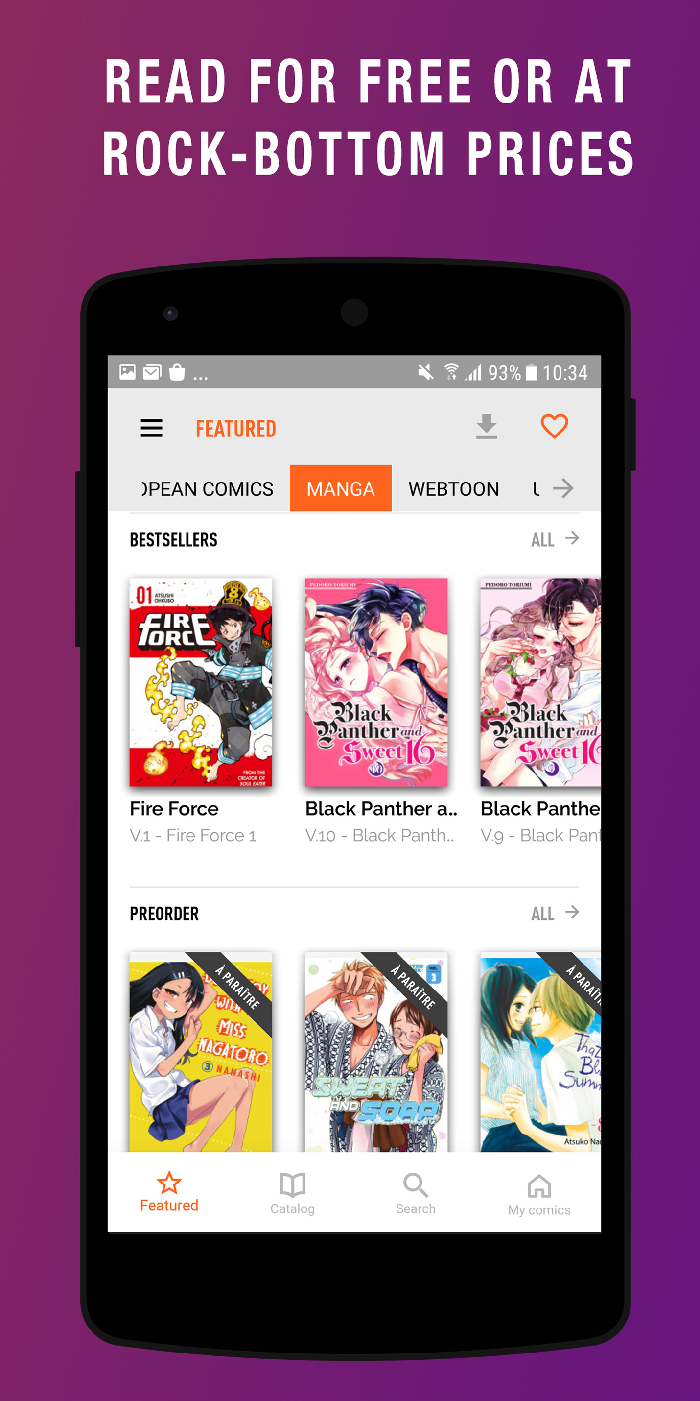 Android application izneo - Comics, Manga, Webtoon screenshort