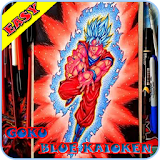 How To Draw Goku Blue Kaioken EZ icon