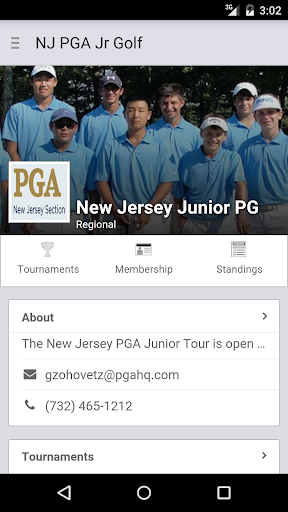 Android application New Jersey PGA Junior Tour screenshort