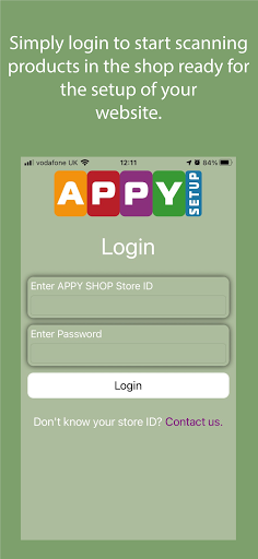 Android application APPY SETUP screenshort
