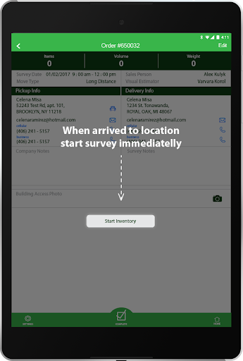 In Home Estimate Screen 2