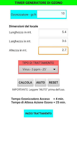 Timer Generatore di Ozono Screen 3