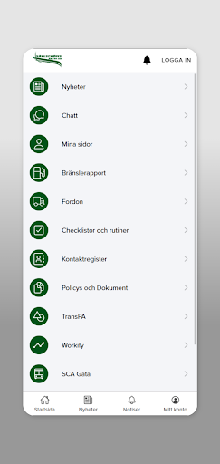 Android application Sällströms Åkeri screenshort