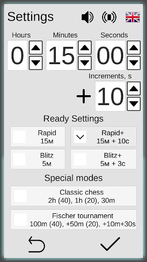Chess Checkers Clock Screen 2