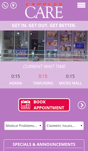 Android application ExpressCare Guam screenshort