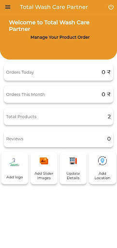 Android application Total Wash Care Partner screenshort