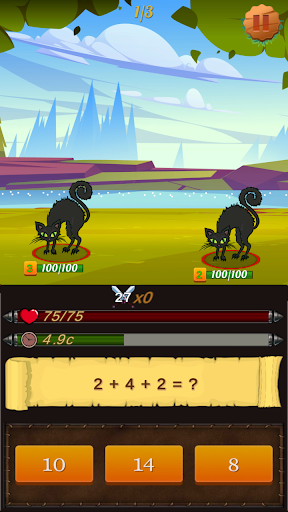 Android application Magic math - RPG Offline screenshort
