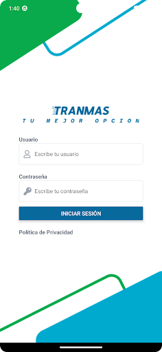 Android application Eficiencia Tranmas screenshort