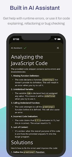 JavaScript Code-Pad Editor&IDE Screen 3