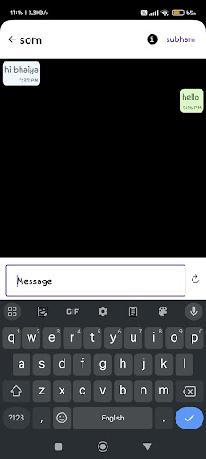Android application chatapp screenshort