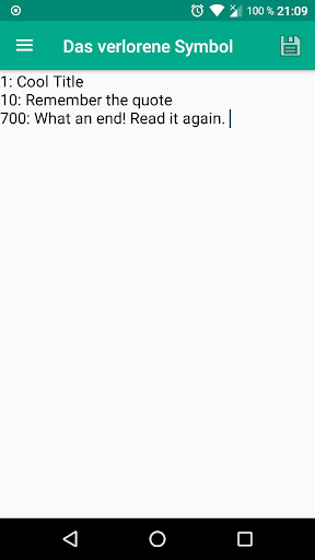 Book Notes Screen 2