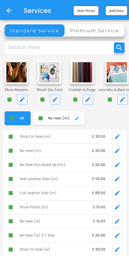 Drycleaner Dashboard Screen 3