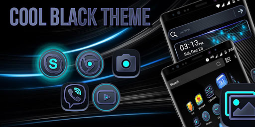 Cool Black Launcher Theme Screen 2