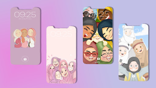 Cute Hijab Girl Wallpaper Screen 3