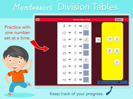 Division Tables - Montessori M Screen 3