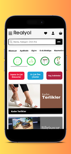 Android application Realyol - Online Alışveriş screenshort
