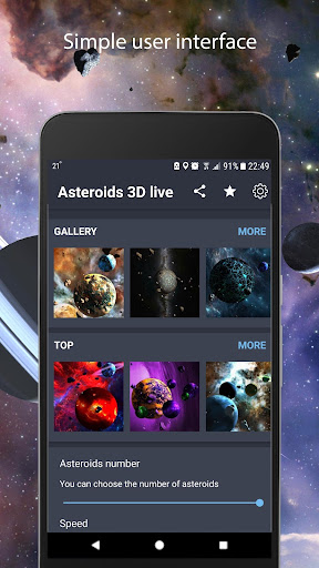 Asteroids 3D live wallpaper Screenshot 1 - AppWisp.com