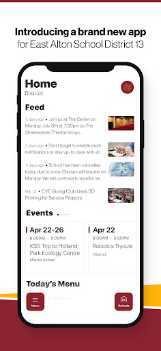 Android application East Alton School District 13 screenshort