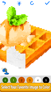 Food Color by Number Book-Pixel Art, Draw Painting