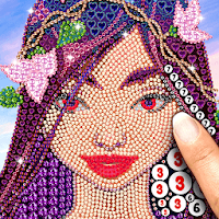Tap diamond number coloring – relax and art