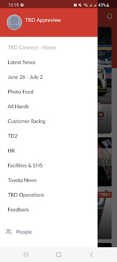 TRD Connect Screen 2