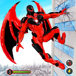 Cover Image of Download Flying Bat Robot Bike Game 95 APK