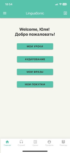 Android application LinguaSonic screenshort
