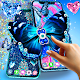 Blue glitz butterfly wallpaper विंडोज़ पर डाउनलोड करें