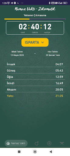 Namaz Vakti - Zikirmatik Screen 2