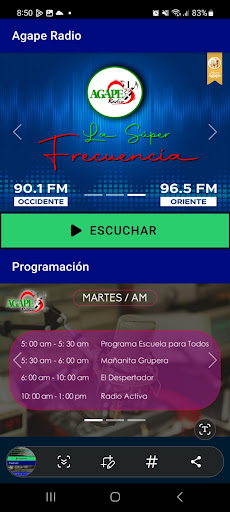 Agape Radio App Screen 2