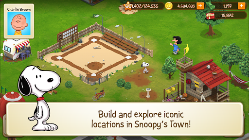 Snoopy's Town Tale - เครื่องจำลองการสร้างเมือง