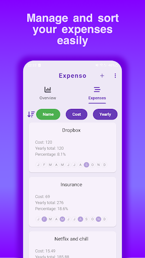 Expenso - Track Fixed Expenses Screen 2